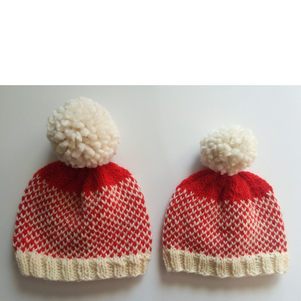 Hand Knit Peruvian Wool Fair Isle Hats Baby